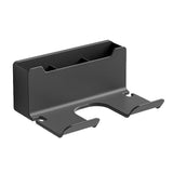 Hair Dryer Holder Wall Mounted, Self-Adhesive Blow Dryer Holder with 3 Storage Compartments, Plastic Hair Tool Organizer for Cabinet Bathroom, White, 6.5x2.75x4.92 6.5