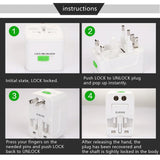 Universal Travel Power Adapter Converter Plug US EU AU to 12V 3A 36W Car Socket for Mini Fridge Fan Vacuum Cleaner Air Pump Heater Electronics Charging (110-240V Input)