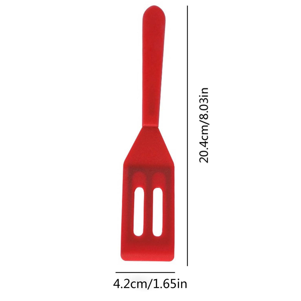 Small Spatula for Nonstick Cookware, Heavy Duty Mini Spatulas for kitchen Use, Heat-Resistant Silicone Thin Spatula Cooking Baking (Black/1 Pcs) 1.65x8.03 1.65" x 8.03" Black