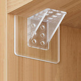 Adhesive Shelf Bracket, Double Row Thickened and Reinforced Design, Heavy Duty Punch Free Shelf Support Pegs for Shelves Kitchen Cabinet Book Closet (Clear/1 Pack) 5.91x2.76 2.76