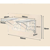 Adhesive Shelf Bracket, Double Row Thickened and Reinforced Design, Heavy Duty Punch Free Shelf Support Pegs for Shelves Kitchen Cabinet Book Closet (Clear/1 Pack) 5.91x2.76 5.91