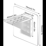 Adhesive Shelf Bracket, Double Row Thickened and Reinforced Design, Heavy Duty Punch Free Shelf Support Pegs for Shelves Kitchen Cabinet Book Closet (Clear/1 Pack) 5.91x2.76 5.91