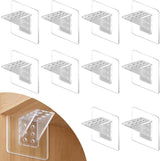 Adhesive Shelf Bracket, Double Row Thickened and Reinforced Design, Heavy Duty Punch Free Shelf Support Pegs for Shelves Kitchen Cabinet Book Closet (Clear/1 Pack) 5.91x2.76 5.91" x 2.76" Clear