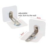 No Drill Furniture Anchors, Heavy Duty Anti Tip Furniture Straps Kit Adhesive Furniture Wall Anchors for Pet Proofing, Secure Bookcase Dresser Shelf Cabinet Wall, 6 Pack, 2.36x2.36 2.36" x 2.36" White*6