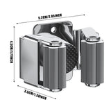 Broom Holder Wall Mount, Mop and Broom Holder Wall Mount, Stainless Steel Command Broom Holder with Screws, Garden Tool Storage Organizer for Kitchen, Home, Bathroom, Garage, 1 Pcs, 2.05x1.77x1.38 2.05" x 1.77" x 1.38" Silver