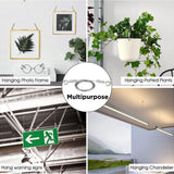 Adjustable Picture Hanging Wire, Upgrade Mirror Frame Hanging Kit, Heavy Duty Stainless Steel Wire Rope, Supports Up to 100lbs (Silver, 2PC/3.28 FT) 3.28' Silver*2