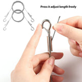 Adjustable Picture Hanging Wire, Upgrade Mirror Frame Hanging Kit, Heavy Duty Stainless Steel Wire Rope, Supports Up to 100lbs (Silver, 2PC/3.28 FT) 3.28' Silver*2