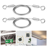Adjustable Picture Hanging Wire, Upgrade Mirror Frame Hanging Kit, Heavy Duty Stainless Steel Wire Rope, Supports Up to 100lbs (Silver, 2PC/3.28 FT) 6.56' Silver*2