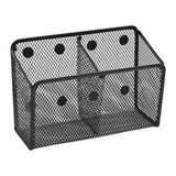 Magnetic Pen Holder, Heavy Duty 2 Slot Mesh Pencil & Marker Organizer for Desk, Extra Strong Magnets for Locker, Refrigerator, Dry Erase Board, Whiteboard Storage Solution, 7.28x2.68x4.92 3.35