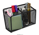 Magnetic Pen Holder, Heavy Duty 2 Slot Mesh Pencil & Marker Organizer for Desk, Extra Strong Magnets for Locker, Refrigerator, Dry Erase Board, Whiteboard Storage Solution, 7.28x2.68x4.92 3.35