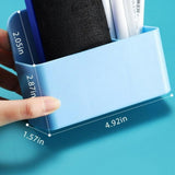 Magnetic Pen Holder, Heavy Duty 2 Slot Mesh Pencil & Marker Organizer for Desk, Extra Strong Magnets for Locker, Refrigerator, Dry Erase Board, Whiteboard Storage Solution, 7.28x2.68x4.92 4.92