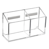 Magnetic Pen Holder, Heavy Duty 2 Slot Mesh Pencil & Marker Organizer for Desk, Extra Strong Magnets for Locker, Refrigerator, Dry Erase Board, Whiteboard Storage Solution, 7.28x2.68x4.92 5.9" x 2.0" x 3.5" Clear