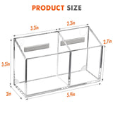 Magnetic Pen Holder, Heavy Duty 2 Slot Mesh Pencil & Marker Organizer for Desk, Extra Strong Magnets for Locker, Refrigerator, Dry Erase Board, Whiteboard Storage Solution, 7.28x2.68x4.92 5.9