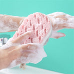 Cleansing loofah Bath Sponge, Magic Exfoliating Bath Sponge, Shower deep exfoliating Sponge, Rich Foam Bath Sponge, 3-Pack Large Size, 5.9x3.54x1.96 5.9" x 3.54" x 1.96" Pink