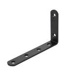 Black L Brackets for Wood, 4.92" x 2.95" Corner Bracket Heavy Duty L Corner Brace Metal Right Angle Brackets for Shelves, Furniture, Bedframe, Cabinet, Drawer, Chair, Thickness 3MM, 1 Pack 4.92" x 2.95" Black