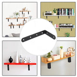Black L Brackets for Wood, 4.92