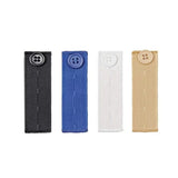 Adjustable Elastic Button Extender, 4 Pack Colour Elastic Button Extenders for Men and Women, Waist Extenders Waistband for Jeans Pants Trousers, 3.3x1.0 3.3" x 1.0" Black