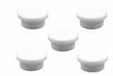 Sink Overflow Hole Cover for Kitchen Sink Hole, Overflow Cap for Bathroom Sink Basin Trim Overflow Cover Insert in Hole Round Caps, 5 Pcs, 0.94 Inches 0.94" White
