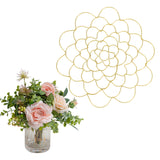 Stainless Steel Flower Arranger Frog, Wire Flower Arrangement Holder, Round Floral Lid Organizer Grid Tool, for Floral Plant Vase Stems Bouquets Fixation, Gold, 4 Inches 4