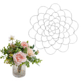 Stainless Steel Flower Arranger Frog, Wire Flower Arrangement Holder, Round Floral Lid Organizer Grid Tool, for Floral Plant Vase Stems Bouquets Fixation, Gold, 4 Inches 5" Silver