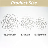 Stainless Steel Flower Arranger Frog, Wire Flower Arrangement Holder, Round Floral Lid Organizer Grid Tool, for Floral Plant Vase Stems Bouquets Fixation, Gold, 4 Inches 5" Silver