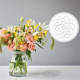 Stainless Steel Flower Arranger Frog, Wire Flower Arrangement Holder, Round Floral Lid Organizer Grid Tool, for Floral Plant Vase Stems Bouquets Fixation, Gold, 4 Inches 5