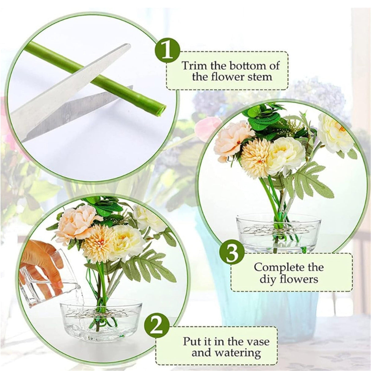 Stainless Steel Flower Arranger Frog, Wire Flower Arrangement Holder, Round Floral Lid Organizer Grid Tool, for Floral Plant Vase Stems Bouquets Fixation, Gold, 4 Inches 5" Silver