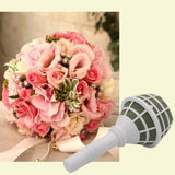 Bouquet Holder, DIY Wedding Foam Bouquet Handle Bridal Floral Fresh Artificial Flower Holder Decoration for Fresh And Artificial Flower, 1 Pcs, 3.34x7.08 3.34