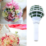 Bouquet Holder, DIY Wedding Foam Bouquet Handle Bridal Floral Fresh Artificial Flower Holder Decoration for Fresh And Artificial Flower, 1 Pcs, 3.34x7.08 3.34" x 7.08" White