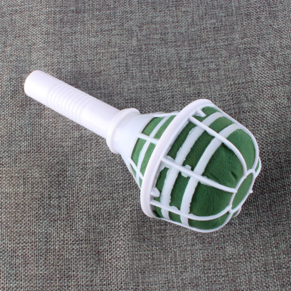 Bouquet Holder, DIY Wedding Foam Bouquet Handle Bridal Floral Fresh Artificial Flower Holder Decoration for Fresh And Artificial Flower, 1 Pcs, 3.34x7.08 3.34" x 7.08" White