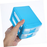 Rectangular Empty torage Box, Plastic Pencil Case, Clear Storage Container for Pencil,Crayon,Sticker,Cosmetics, 1 Pcs, 5.24x2.44x0.98 3.54x5.11x3.14 Blue
