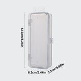 Rectangular Empty torage Box, Plastic Pencil Case, Clear Storage Container for Pencil,Crayon,Sticker,Cosmetics, 1 Pcs, 5.24x2.44x0.98 9.06" x 3.74" x 2.36" Clear
