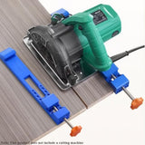 Adjustable Cutting Machine Base Guide, Electric Circular Saw Milling Positioning Clamp, Precision Wood Cutting Guide Cutting Machine Base Guide for Cutting and Milling Tasks, 1.57x11.61 11.61" x 1.57" Blue*2 Pcs