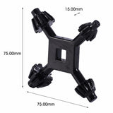 4 in 1 Drill Chuck Key Wrench, 1/4" 3/8" 1/2" Sizes Replacement Tool for Electric Drills, Drill Presses, Power Tool Chucks, for DIY, Home Improvement, Construction Projects, 1 Pcs, 2.95x2.95 2.95" x 2.95" Black*2