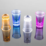 1 Pack Heavy Base Multicolor Shot Glasses Set, 1.2 oz Colorful Shot Bulk, Clear Shot Glass, Tequila Cups Small Glass, Shot Glasses for Whiskey, Tequila, Vodka, Spirits & Liquors(Blue,1.7x1.7x2.6") Blue