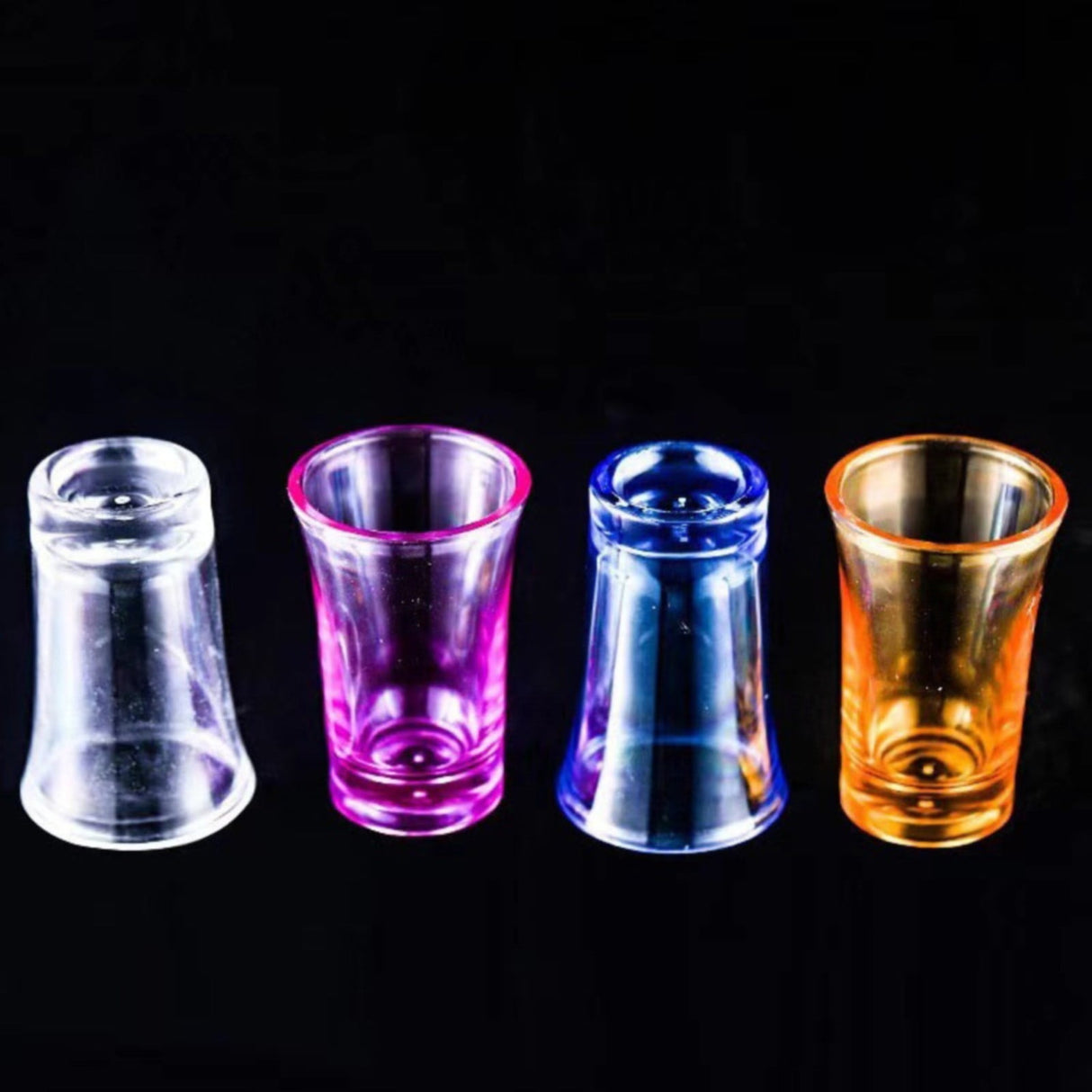 1 Pack Heavy Base Multicolor Shot Glasses Set, 1.2 oz Colorful Shot Bulk, Clear Shot Glass, Tequila Cups Small Glass, Shot Glasses for Whiskey, Tequila, Vodka, Spirits & Liquors(Blue,1.7x1.7x2.6") Blue