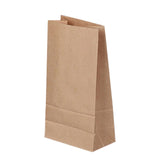 Paper Grocery Bags (50 Pcs Bulk) Heavy Duty Brown Paper Bag, Large Grocery Kraft Sacks, for Takeout, Restaurant, Retail, Shopping, 3.54x2.16x7.08 3.54" x 2.16" x 7.08" Khaki