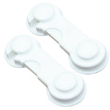 Cabinet Locks for Pet Safety, Plastic Latches with Adhesive for Drawer Cupboards Closet and Pantry Door, Fridge Lock for Protecting Dog and Cat, 2 Pcs, 3.74 Inches 3.74