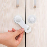 Cabinet Locks for Pet Safety, Plastic Latches with Adhesive for Drawer Cupboards Closet and Pantry Door, Fridge Lock for Protecting Dog and Cat, 2 Pcs, 3.74 Inches 3.74" White