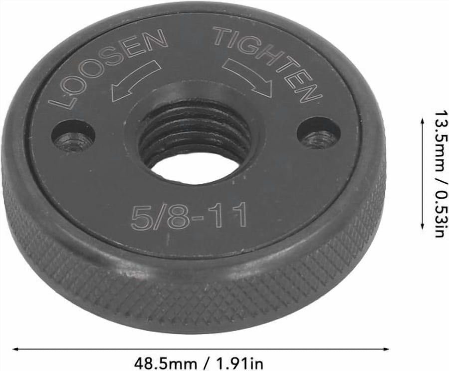 5/8-11 Angle Grinder Flange Nut,Fast Self-Locking Flange for Portable Polishing & Grinding Machines,Ideal for DIY Projects and Professional Metal/Non-Metal Surface Finishing,Durable