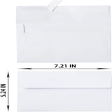 White Envelopes 40 Pack, 5 x 7 Square Envelopes Colored Self Seal for Wedding, Party Invitations, Greeting Cards, Announcements, Photos, 5.24 x 7.21 5.24" x 7.21" White
