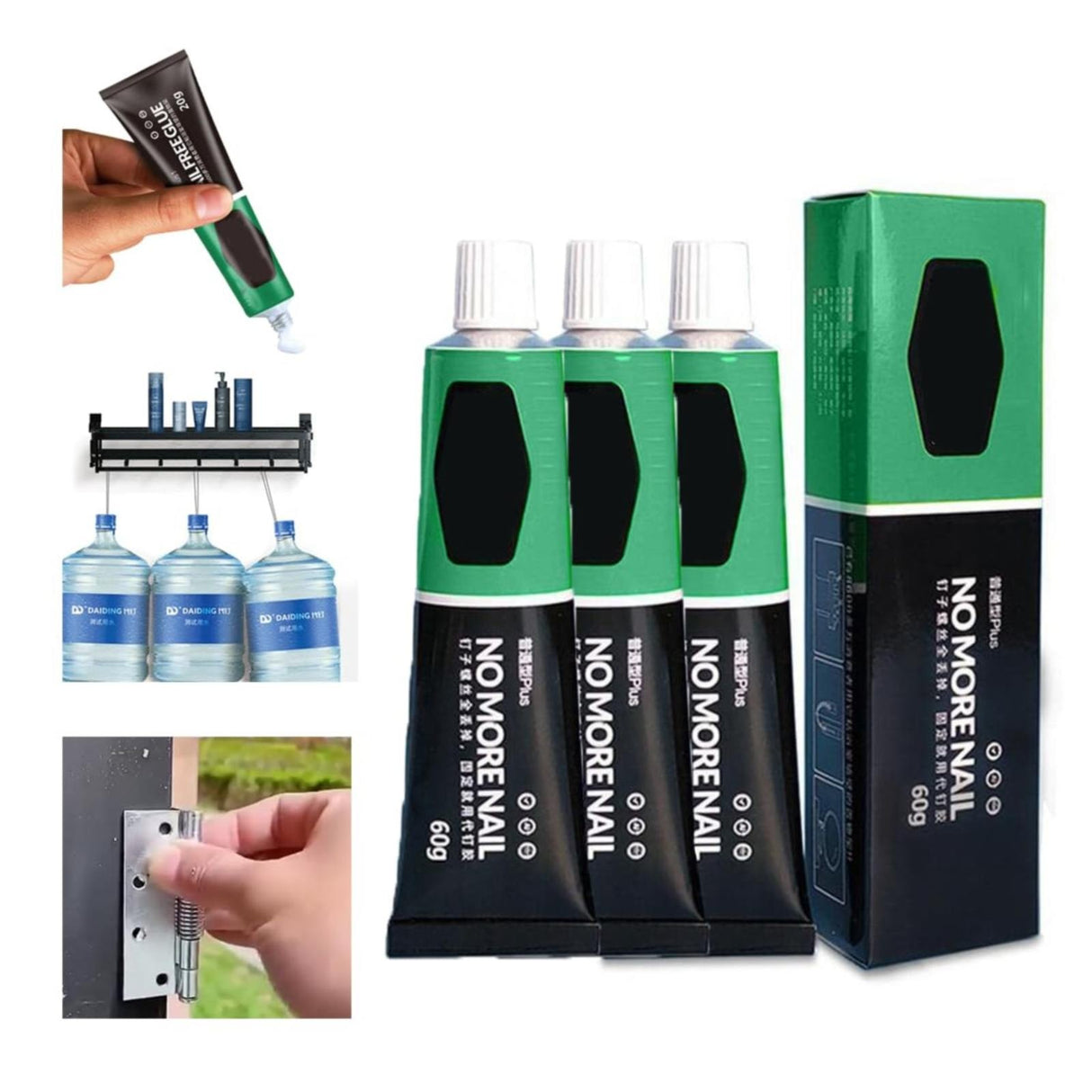 Super Glue for Metal and Stainless Steel 60g - All Purpose Glue, Heavy Duty Waterproof, Heat Resistant, Quick-Dry, Clear Glue for Strong Bonding Between Metals, Other Materials, Jewelry Making(1pc) 3pc