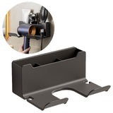 1 Pack Hair Dryer Holder, Wall Mount Self Adhesive Waterproof Blow Dryer Rack Storage Organizer Hanger, Compatible with Most Hair Blower Appliance, Curling Iron, Straightener(Z2-White) Z2-Grey - Top-Down View