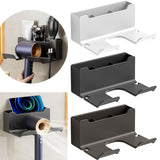 1 Pack Hair Dryer Holder, Wall Mount Self Adhesive Waterproof Blow Dryer Rack Storage Organizer Hanger, Compatible with Most Hair Blower Appliance, Curling Iron, Straightener(Z2-White) Z2-Grey