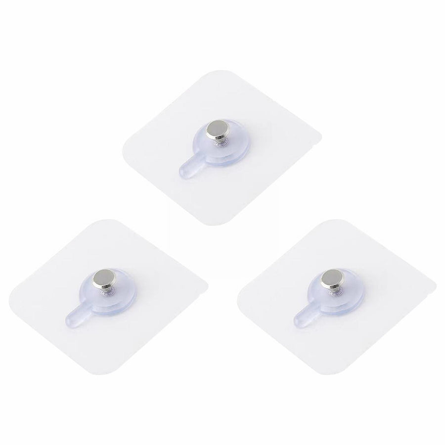 Self Adhesive Picture Hooks, Heavy Duty Picture Hangers Without Nails, Wall Hooks for Hanging, Transparent Waterproof Frame Hangers, Sticky Hook for Bathroom Kitchen, 3 Pcs, 2.4x2.4 2.8" x 2.8" White/3 Pcs