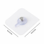 Self Adhesive Picture Hooks, Heavy Duty Picture Hangers Without Nails, Wall Hooks for Hanging, Transparent Waterproof Frame Hangers, Sticky Hook for Bathroom Kitchen, 3 Pcs, 2.4x2.4 2.8" x 2.8" White/3 Pcs