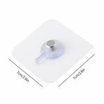 Self Adhesive Picture Hooks, Heavy Duty Picture Hangers Without Nails, Wall Hooks for Hanging, Transparent Waterproof Frame Hangers, Sticky Hook for Bathroom Kitchen, 3 Pcs, 2.4x2.4 2.8" x 2.8" White/3 Pcs