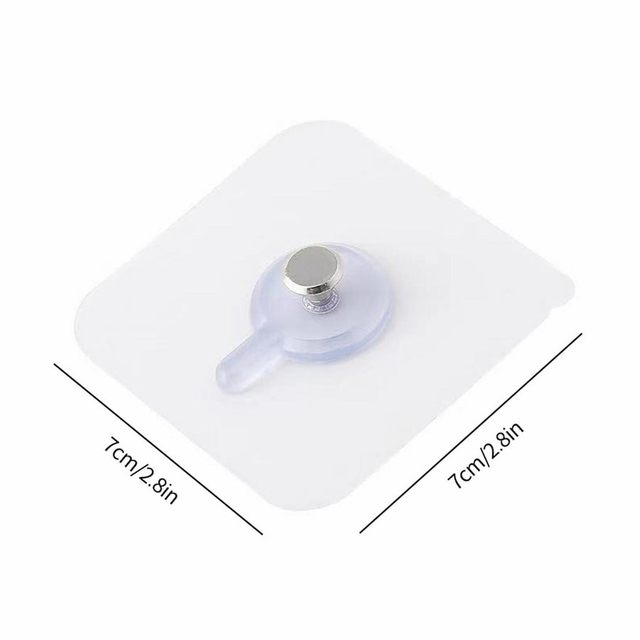 Self Adhesive Picture Hooks, Heavy Duty Picture Hangers Without Nails, Wall Hooks for Hanging, Transparent Waterproof Frame Hangers, Sticky Hook for Bathroom Kitchen, 3 Pcs, 2.4x2.4 2.8" x 2.8" White/3 Pcs