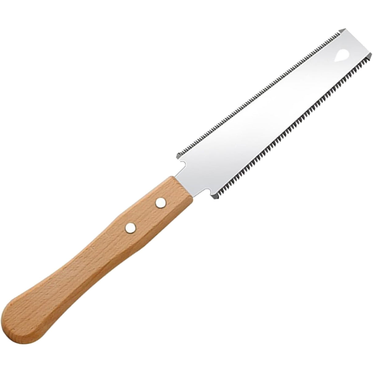 Japanese Pull Saw,Small Hand Saw, Japanese Double Pull Saw with Wooden Handle,Steel Blades and Wood Handles, Handsaw Cutting Edges, Flush Cutting Trim Tool for Carpentry(Silver2) Silver3