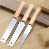 Japanese Pull Saw,Small Hand Saw, Japanese Double Pull Saw with Wooden Handle,Steel Blades and Wood Handles, Handsaw Cutting Edges, Flush Cutting Trim Tool for Carpentry(Silver2) Silver3
